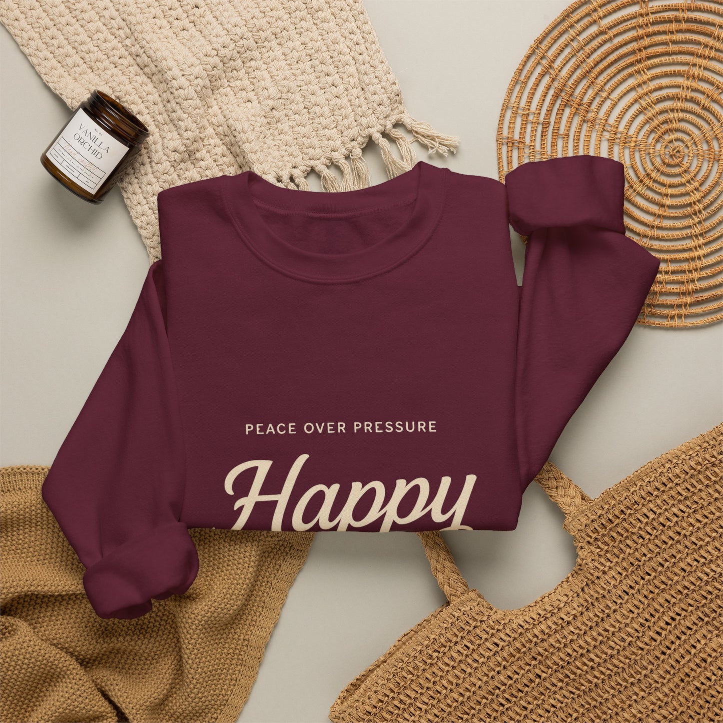 Happy Unavailable Sweatshirt | Peace Over Pressure, Broken Heart Graphic