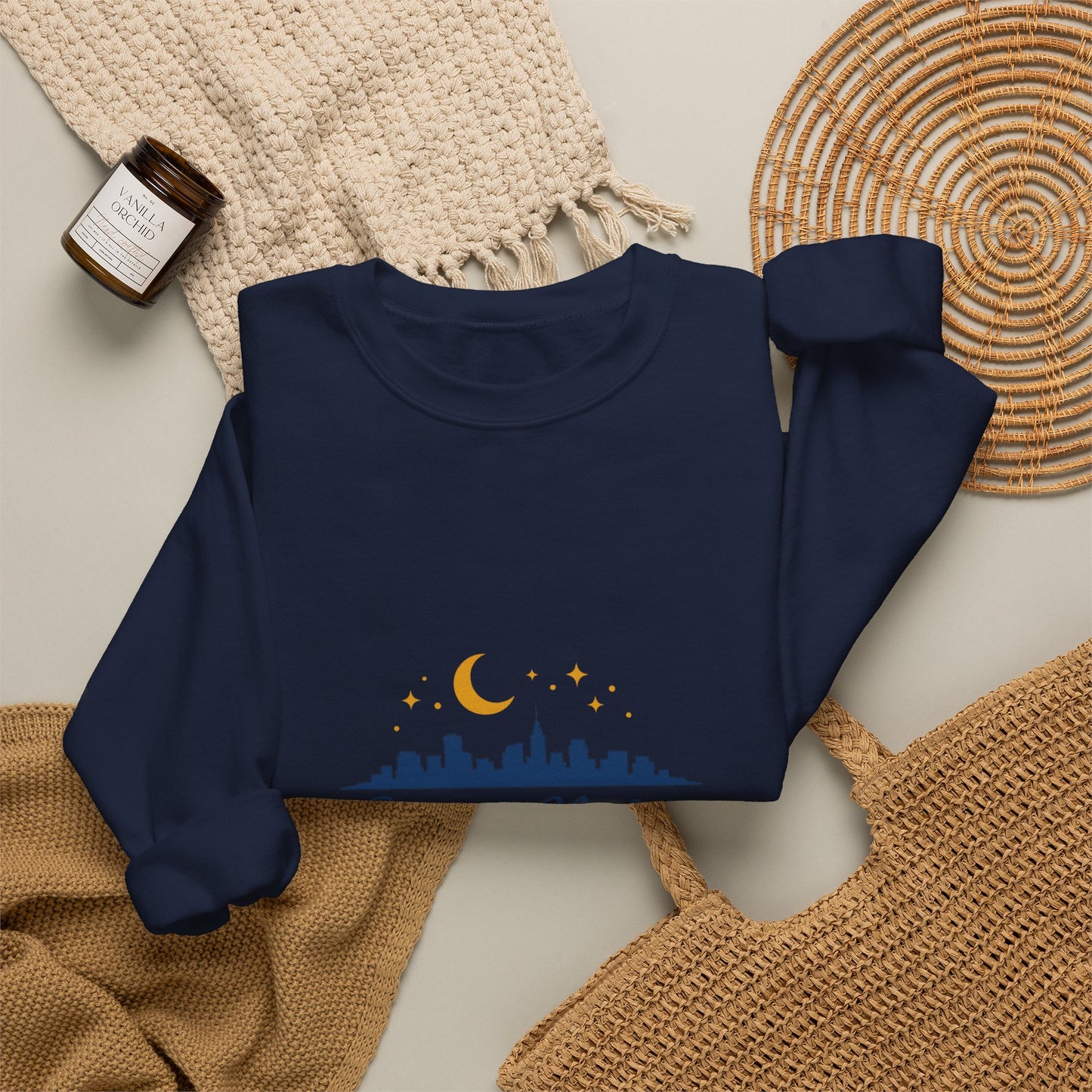 Summer Vibes Crewneck Sweatshirt — "Summer Nights and City Lights"