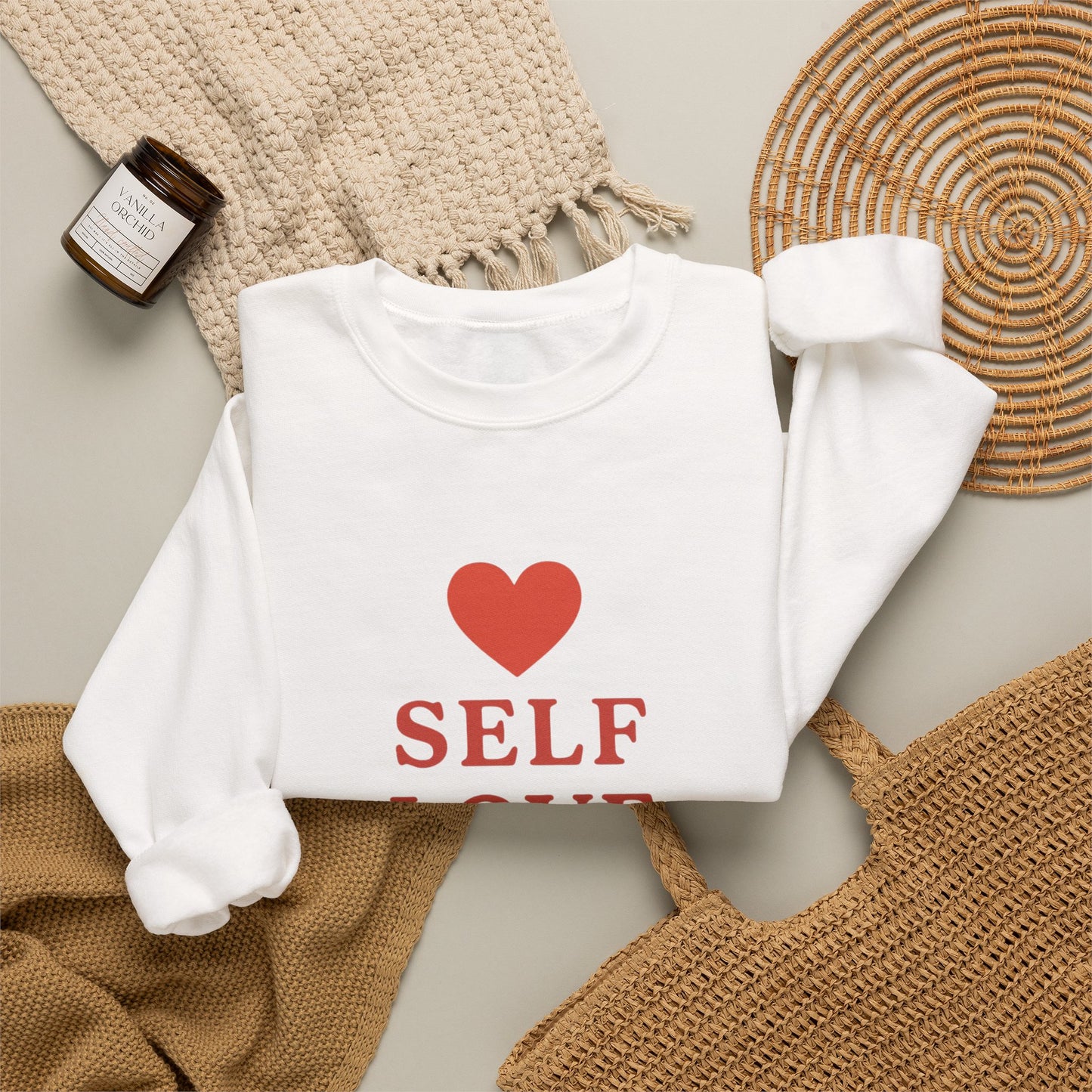 Self Love Club Crewneck Sweatshirt — Inspirational Self-Care Pullover
