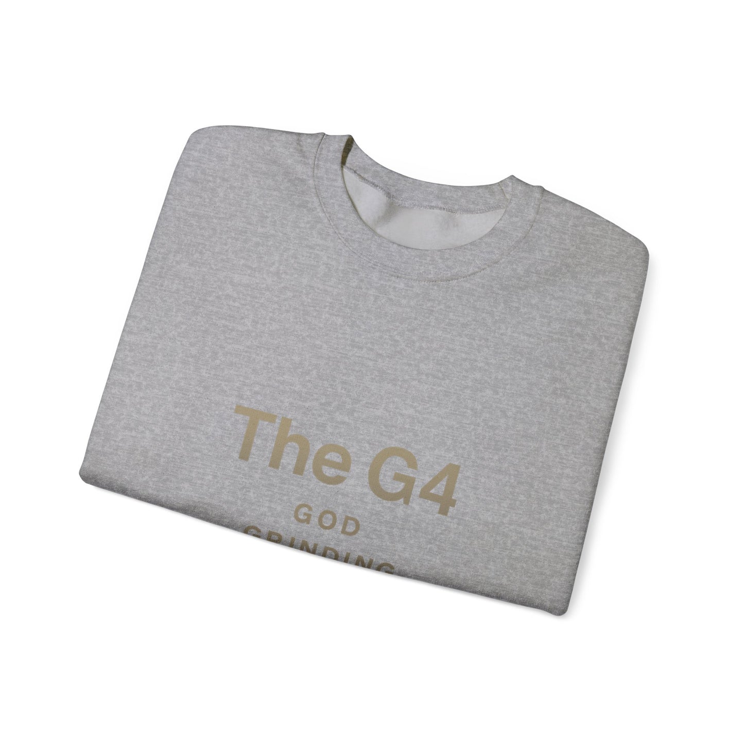 Crewneck Sweatshirt — "The G4: God, Grinding, Grace, Growing" Inspirational Christian Pullover