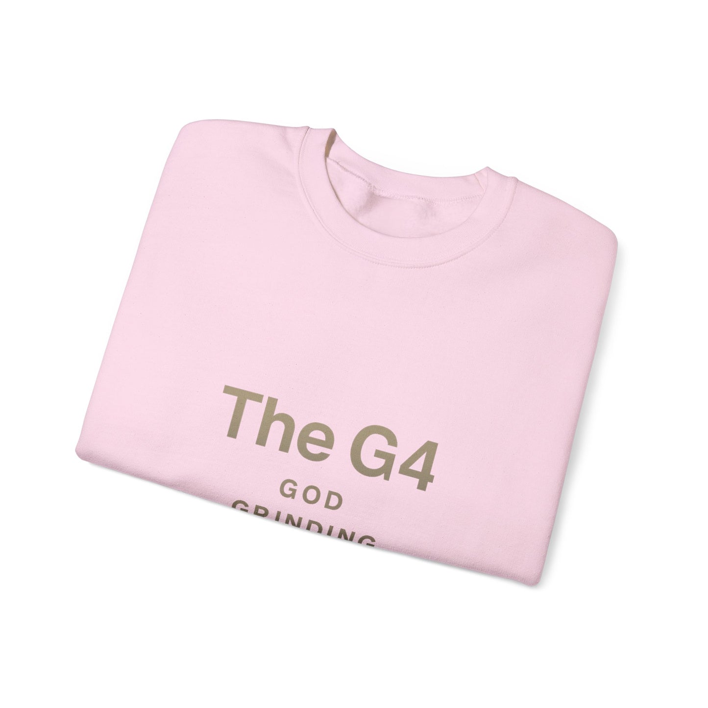 Crewneck Sweatshirt — "The G4: God, Grinding, Grace, Growing" Inspirational Christian Pullover