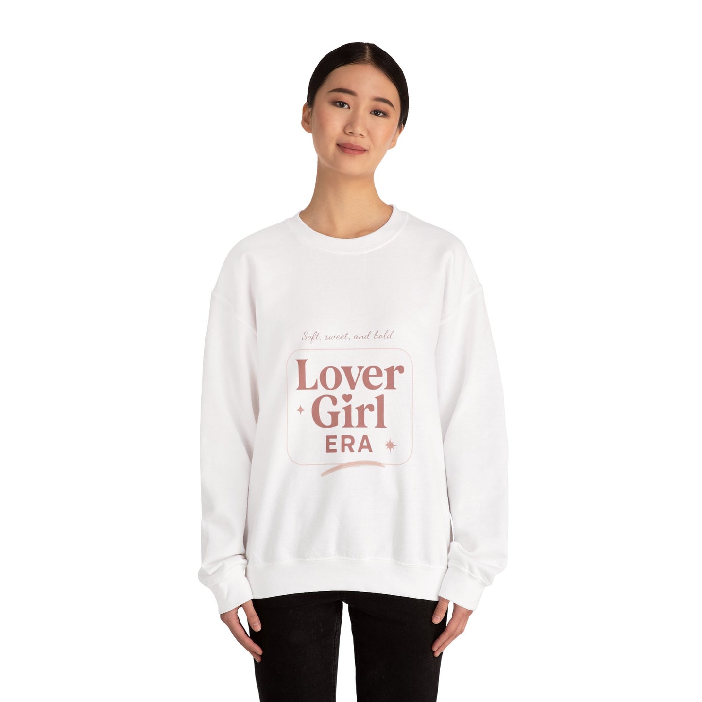 Lover Girl Valentines Sweatshirt | Cute Typography Heart Design