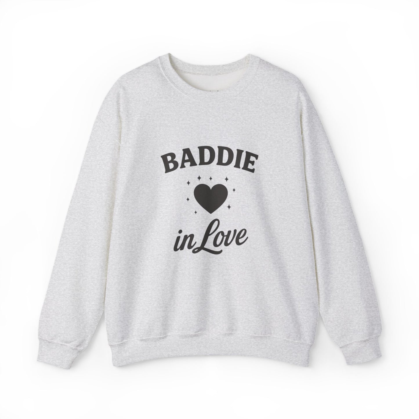Baddie in Love sweatshirt | Heart typography crewneck