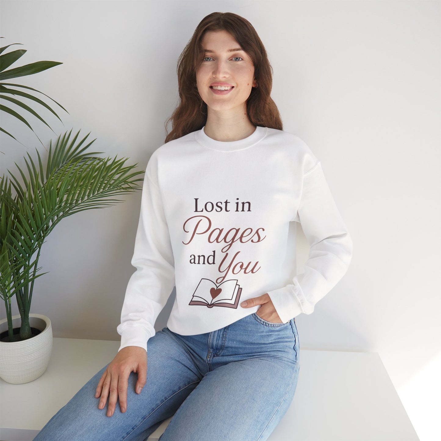Lost in Pages "You" Sweatshirt — Book Lover Crewneck