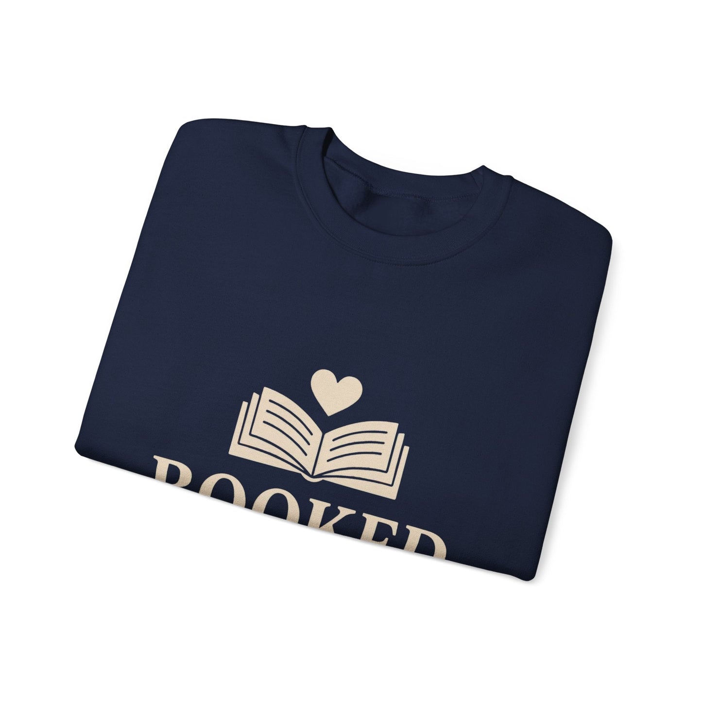 Booked and in Love Sweatshirt | Book Lovers Crewneck, Reading Graphic Printify