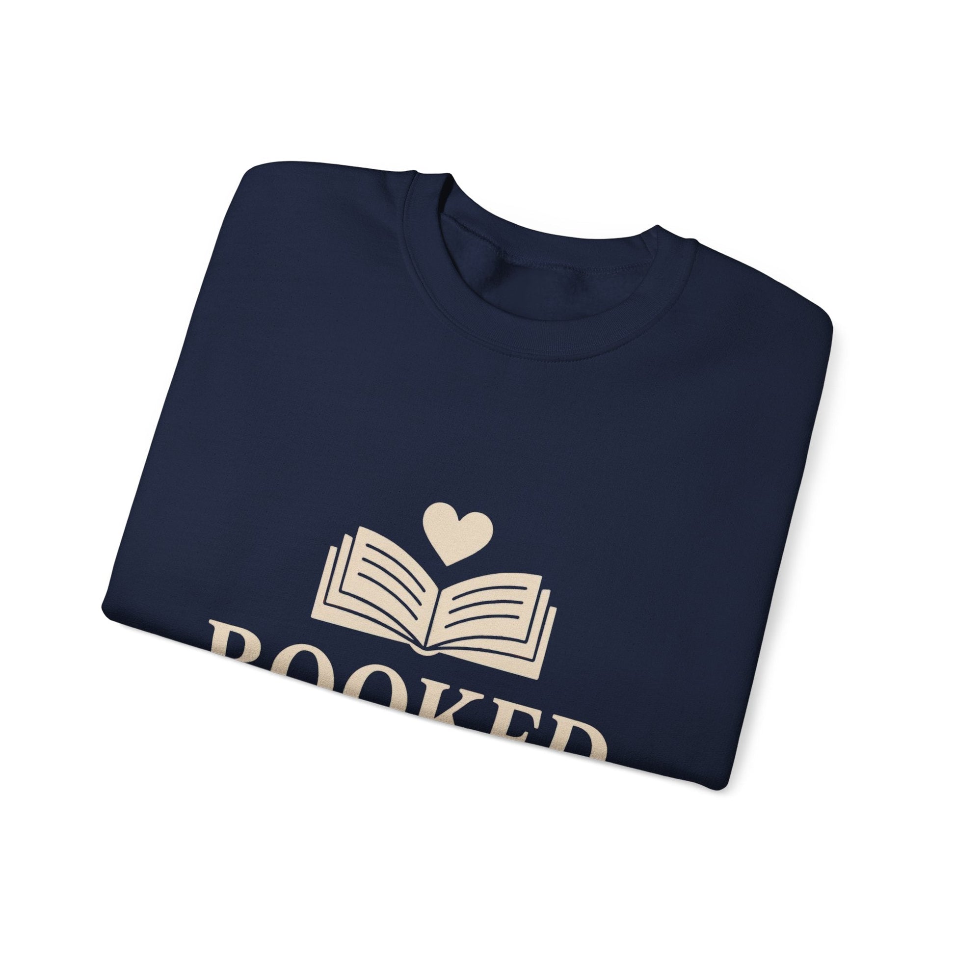 Booked and in Love Sweatshirt | Book Lovers Crewneck, Reading Graphic Printify