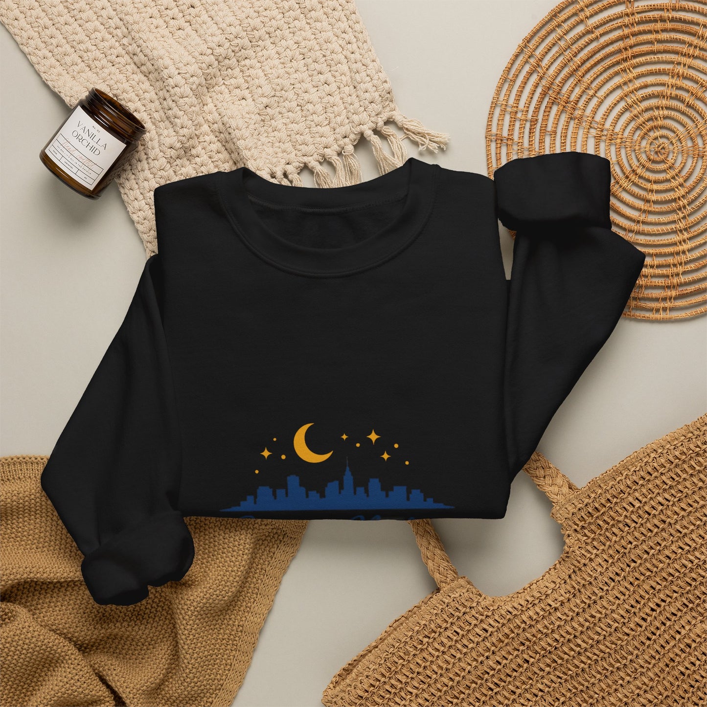 Summer Vibes Crewneck Sweatshirt — "Summer Nights and City Lights"
