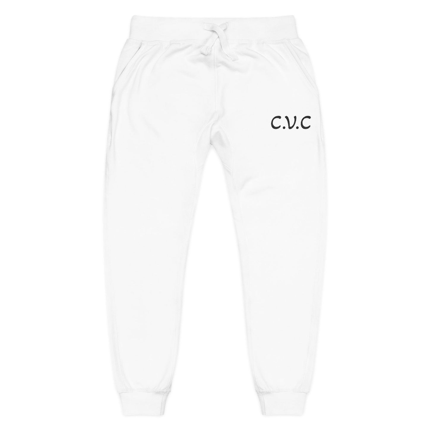 Embroidered Fleece Sweatpants — Cozy Unisex Joggers for Everyday Wear