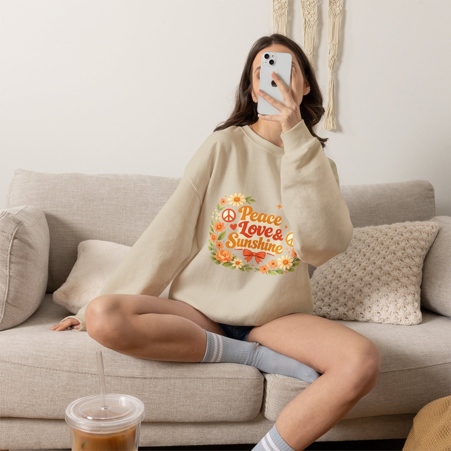 Peace Love and Summer Sweatshirt — Summer Vibes Crewneck