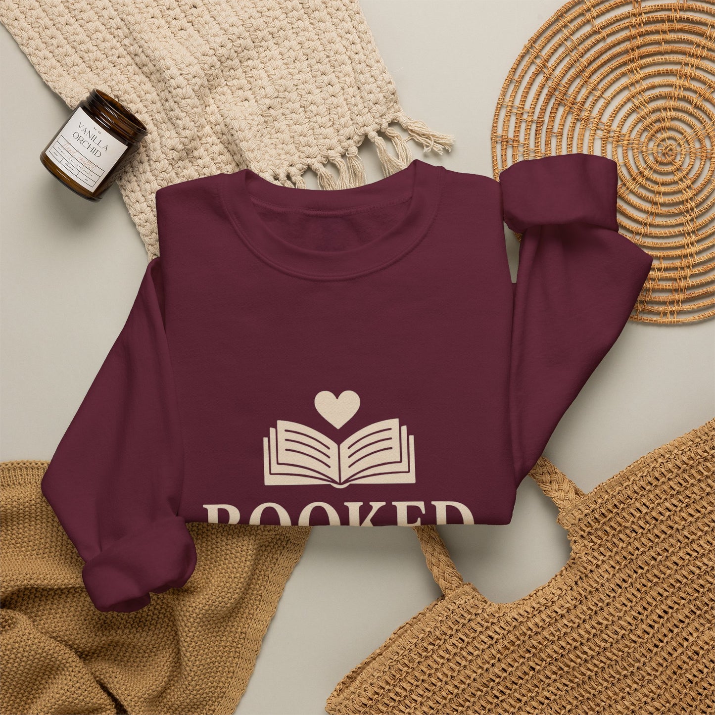 Booked and in Love Sweatshirt | Book Lovers Crewneck, Reading Graphic