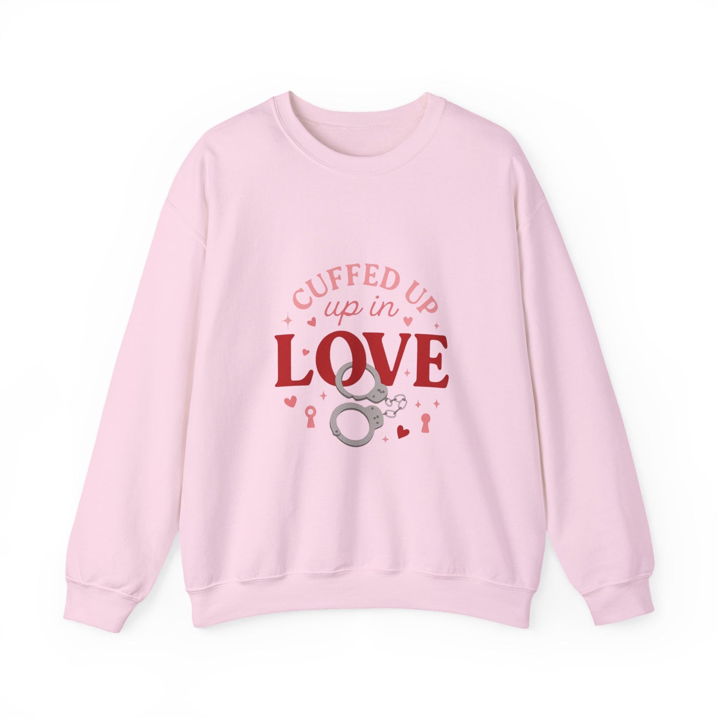 Cuffed Up in Love Crewneck Sweatshirt — Cozy Romantic Pullover