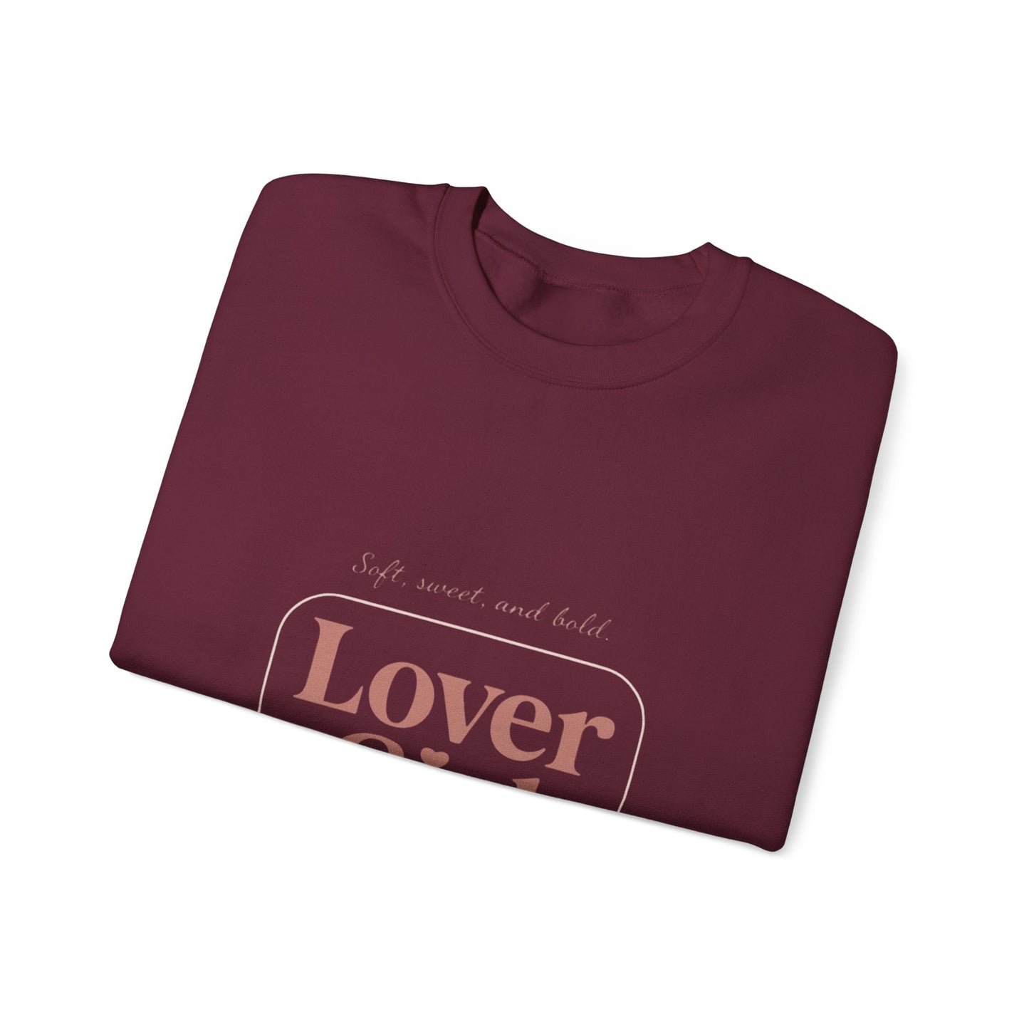 Lover Girl Valentines Sweatshirt | Cute Typography Heart Design