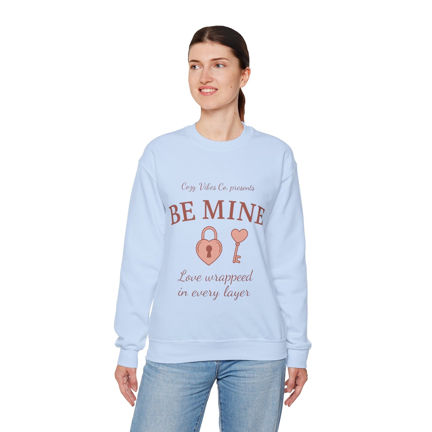Be Mine Lock & Key Crewneck Sweatshirt — Romantic Valentine’s Day Pullover