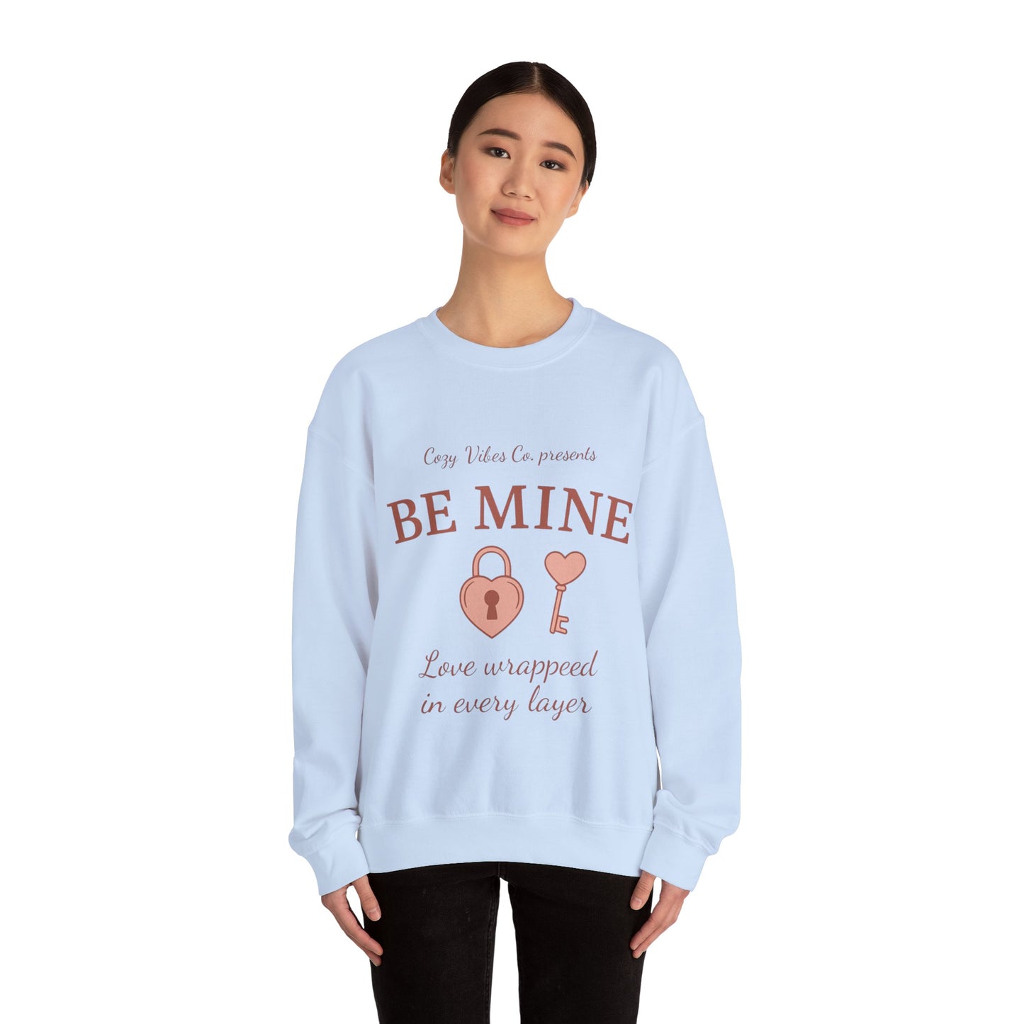Be Mine Lock & Key Crewneck Sweatshirt — Romantic Valentine’s Day Pullover