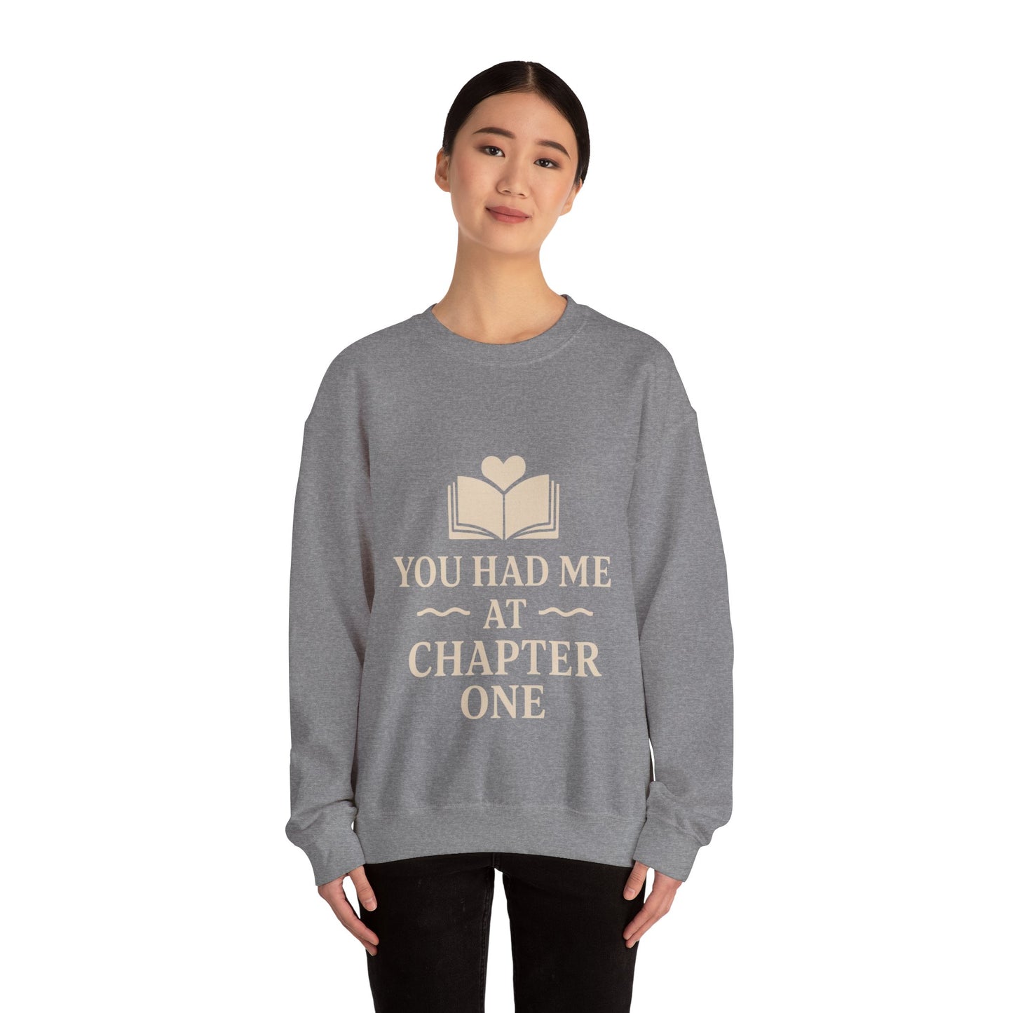 You Turned the Page Book Graphic Sweatshirt | Cozy Reading Quote Crewneck