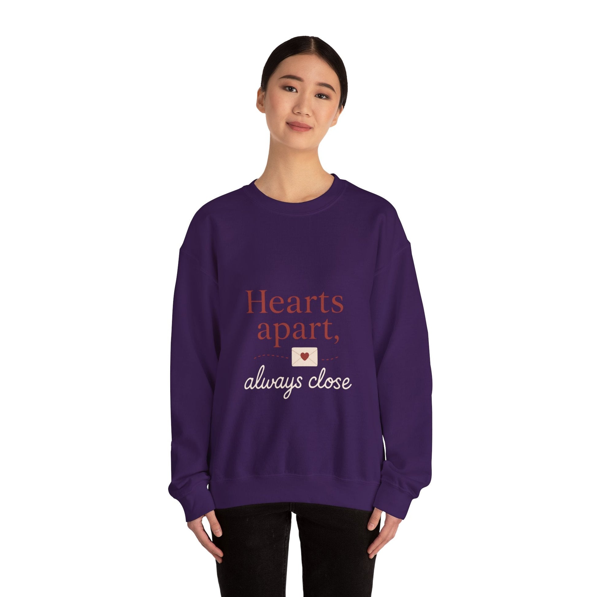 Hearts apart letterbox crewneck sweatshirt | long distance relationship Printify
