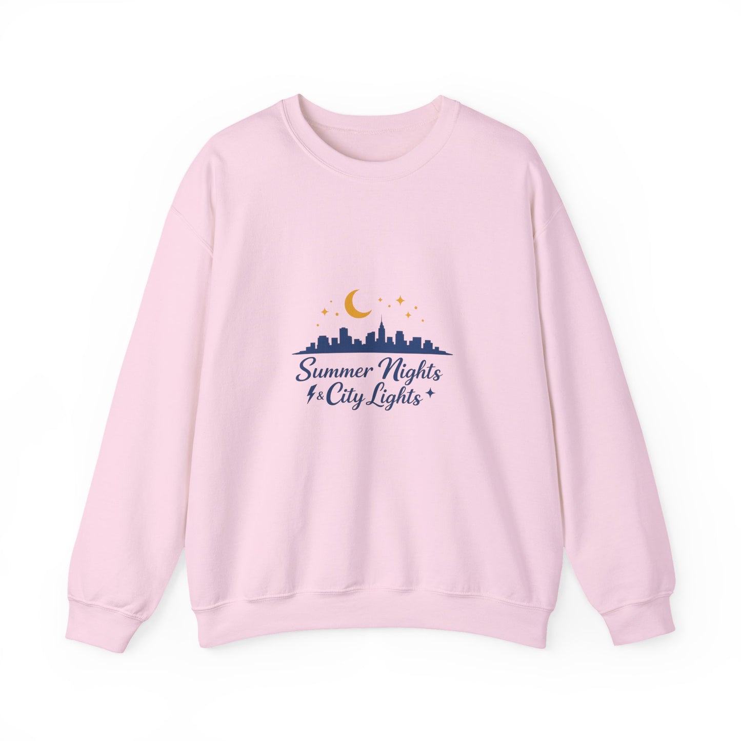 Summer Vibes Crewneck Sweatshirt — "Summer Nights and City Lights"