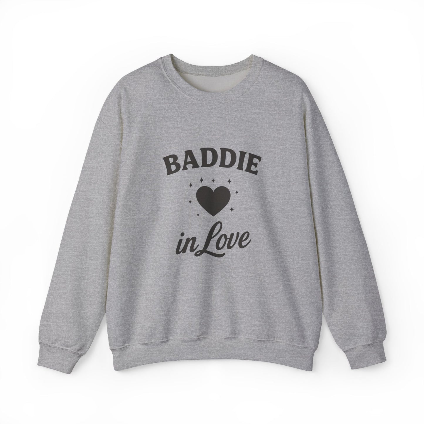 Baddie in Love sweatshirt | Heart typography crewneck