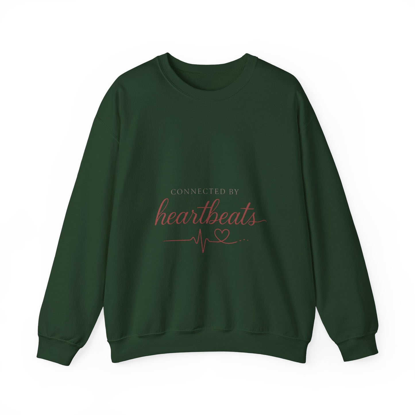 Connected by Heartbeats sweatshirt | heartbeat script design