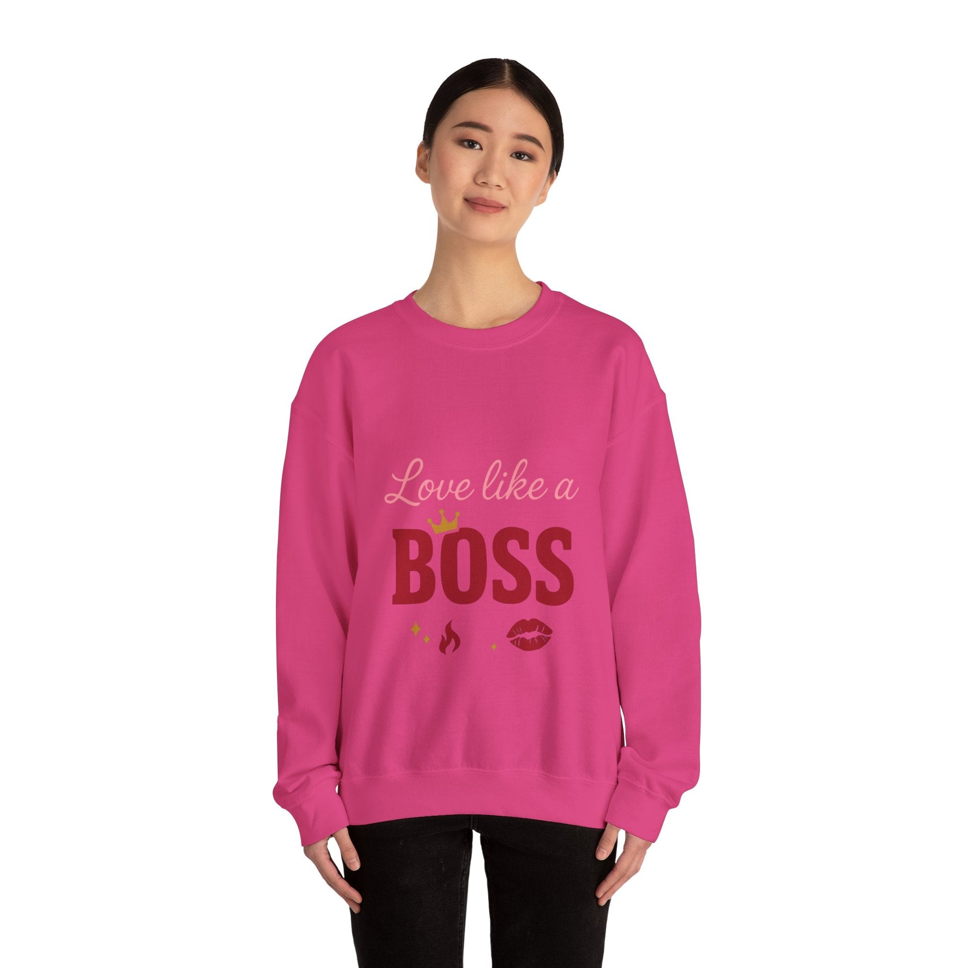 Love Like a Boss sweatshirt | Romantic typography crewneck Printify