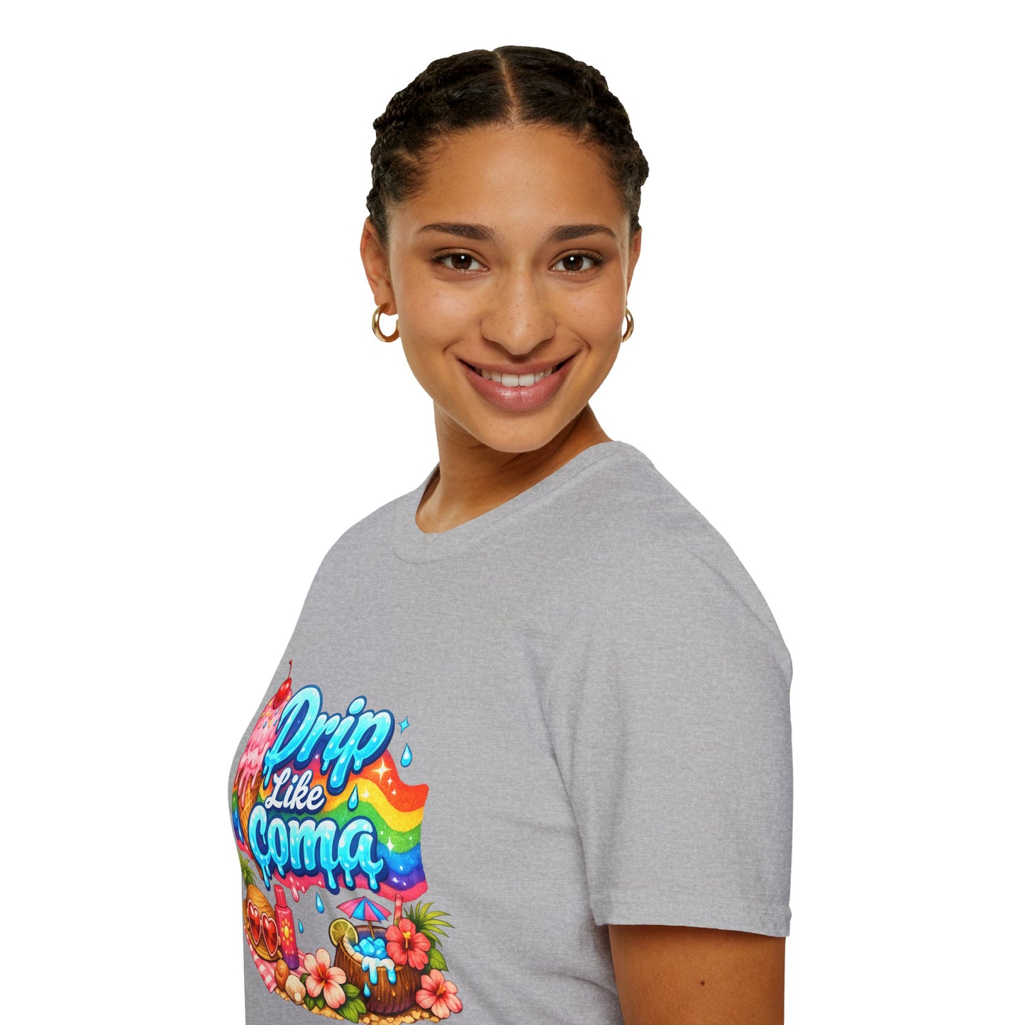 Drip Like Coma Tropical Graphic T-Shirt