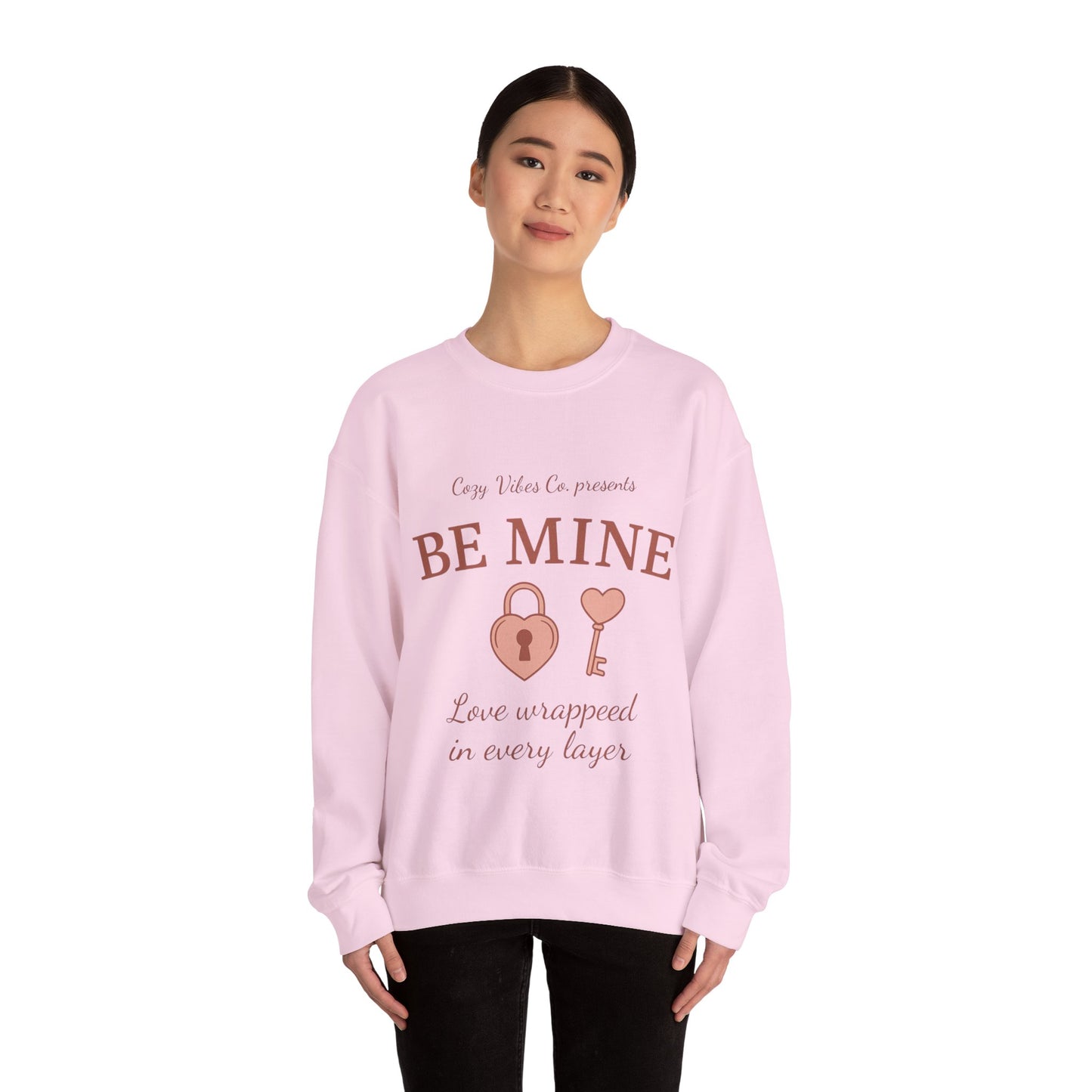 Be Mine Lock & Key Crewneck Sweatshirt — Romantic Valentine’s Day Pullover