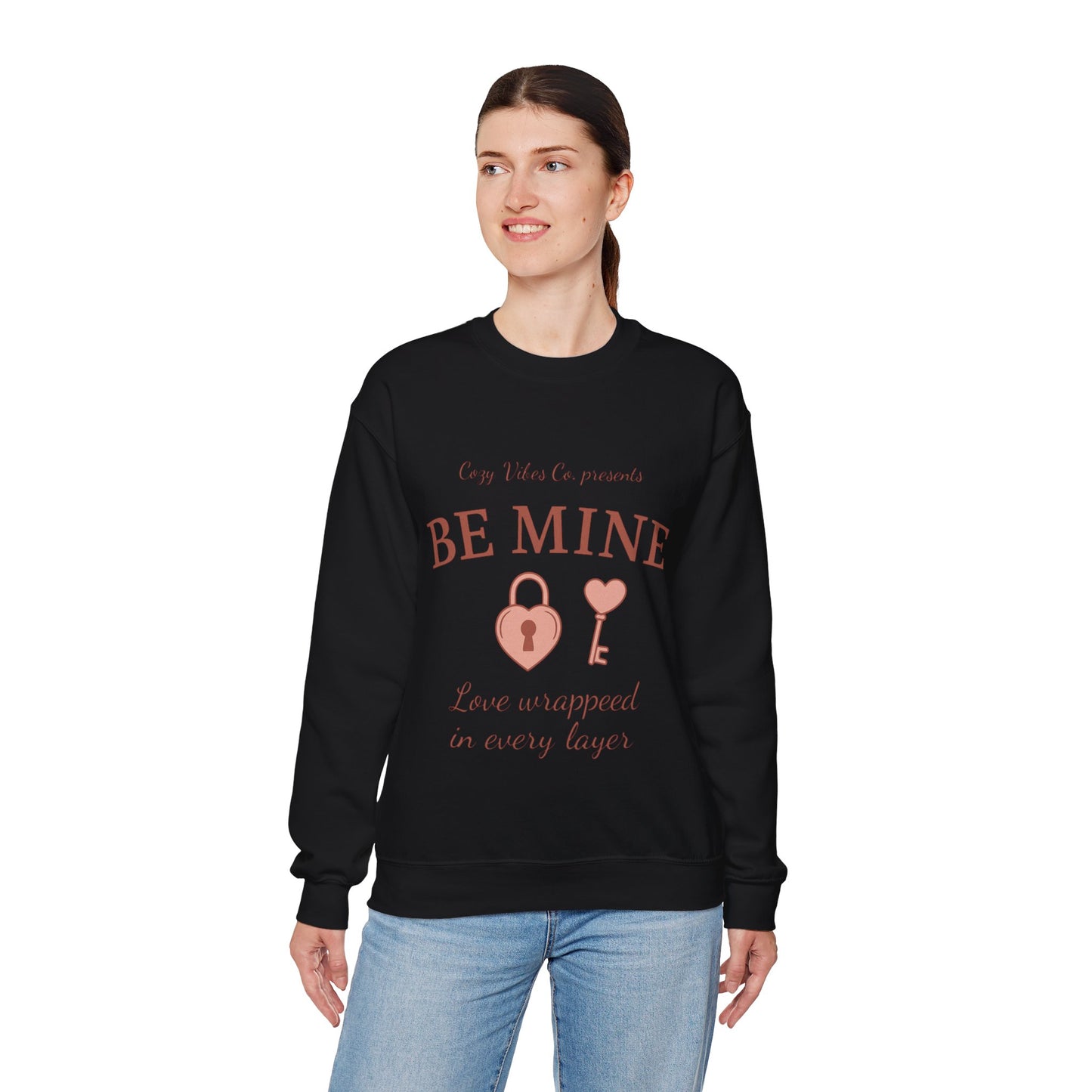 Be Mine Lock & Key Crewneck Sweatshirt — Romantic Valentine’s Day Pullover
