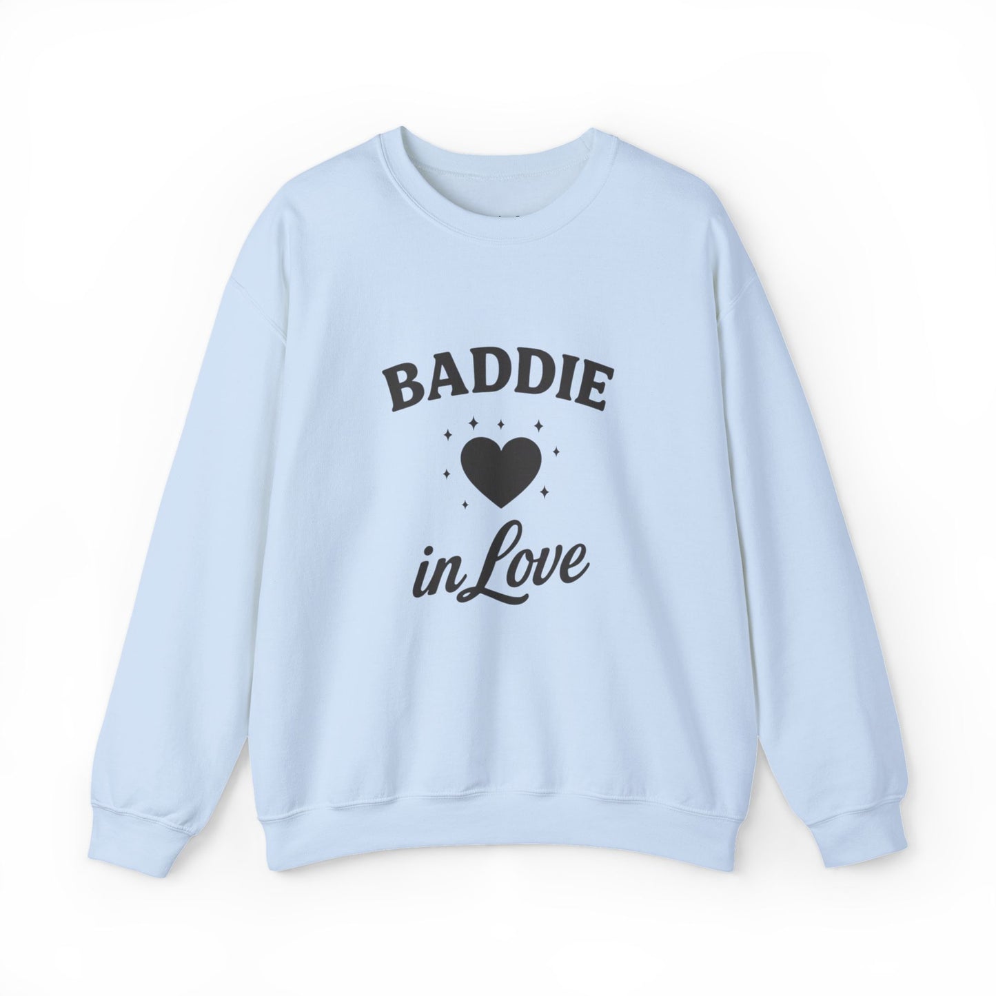 Baddie in Love sweatshirt | Heart typography crewneck