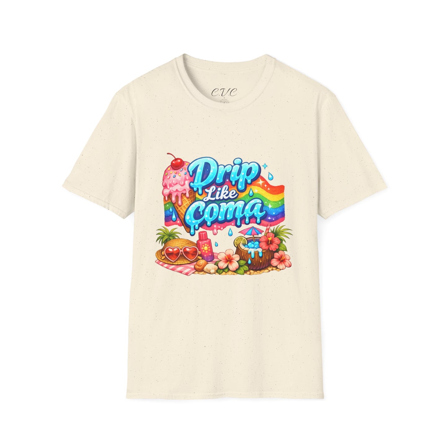 Drip Like Coma Tropical Graphic T-Shirt