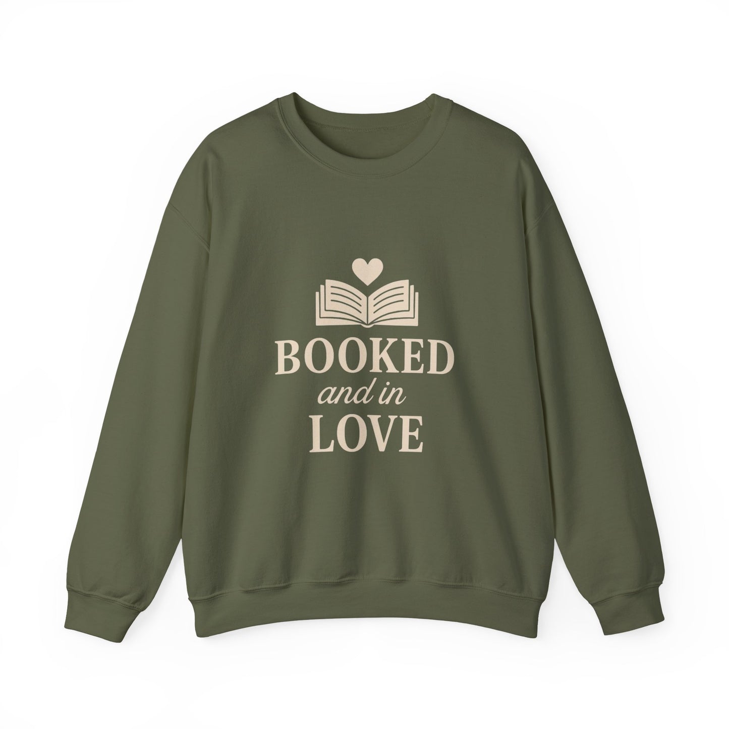 Booked and in Love Sweatshirt | Book Lovers Crewneck, Reading Graphic