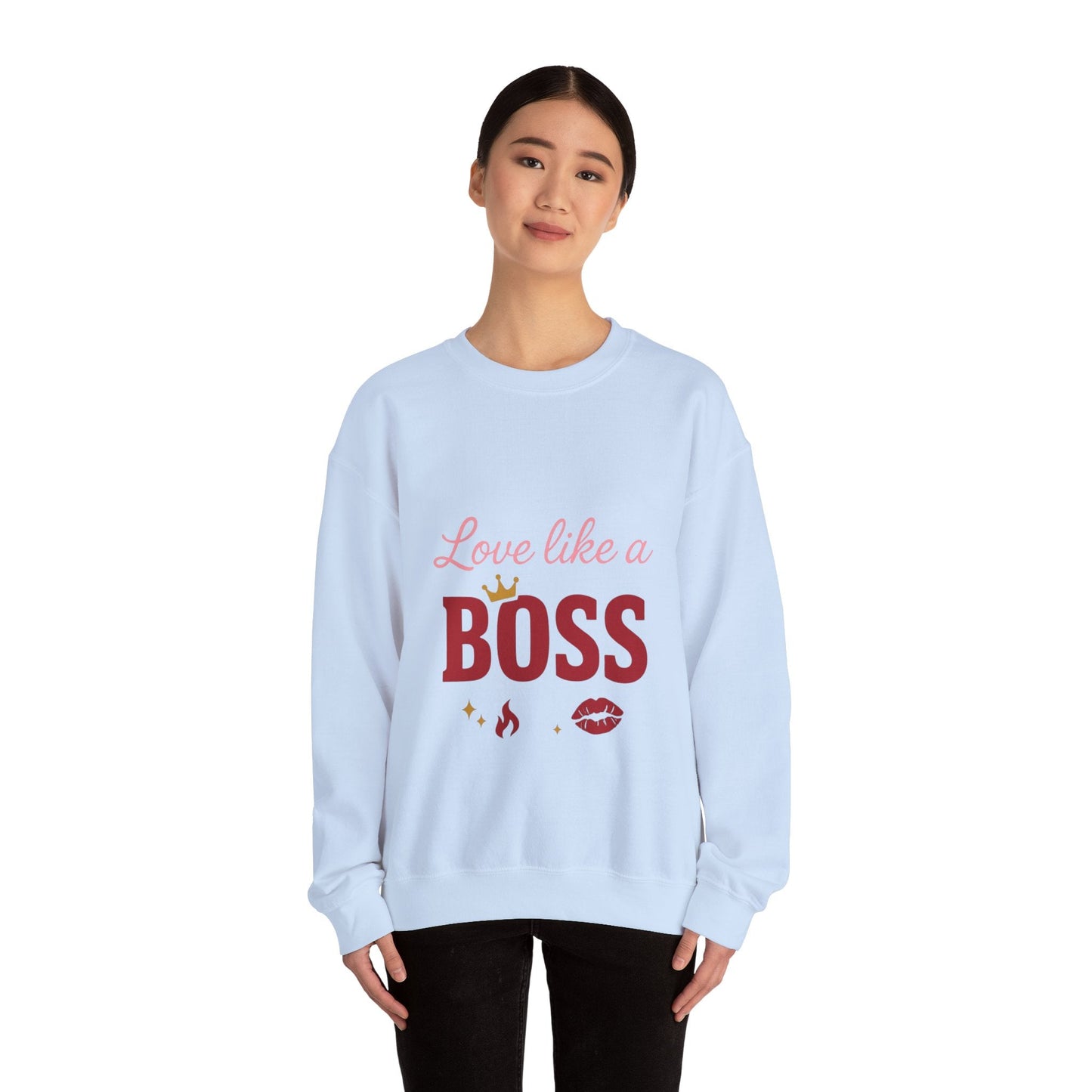 Love Like a Boss sweatshirt | Romantic typography crewneck Printify
