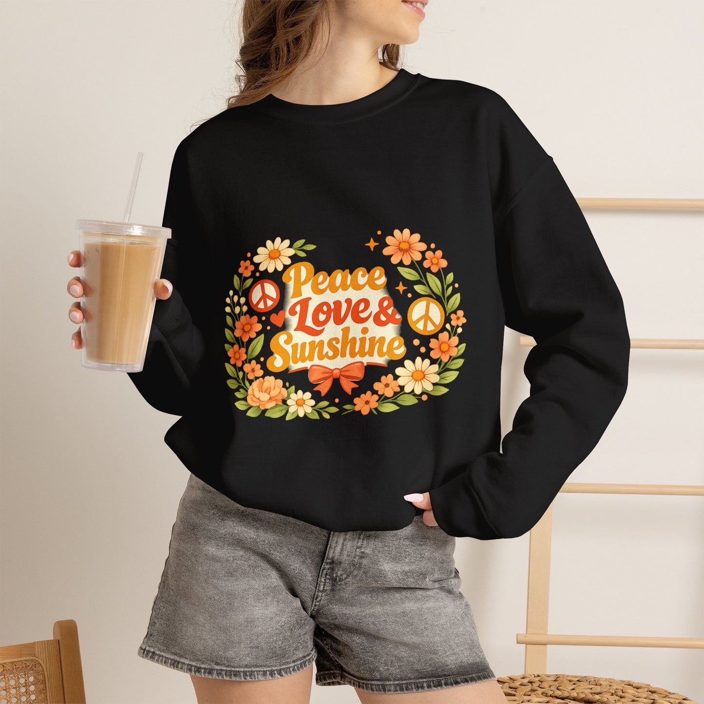 Peace Love and Summer Sweatshirt — Summer Vibes Crewneck