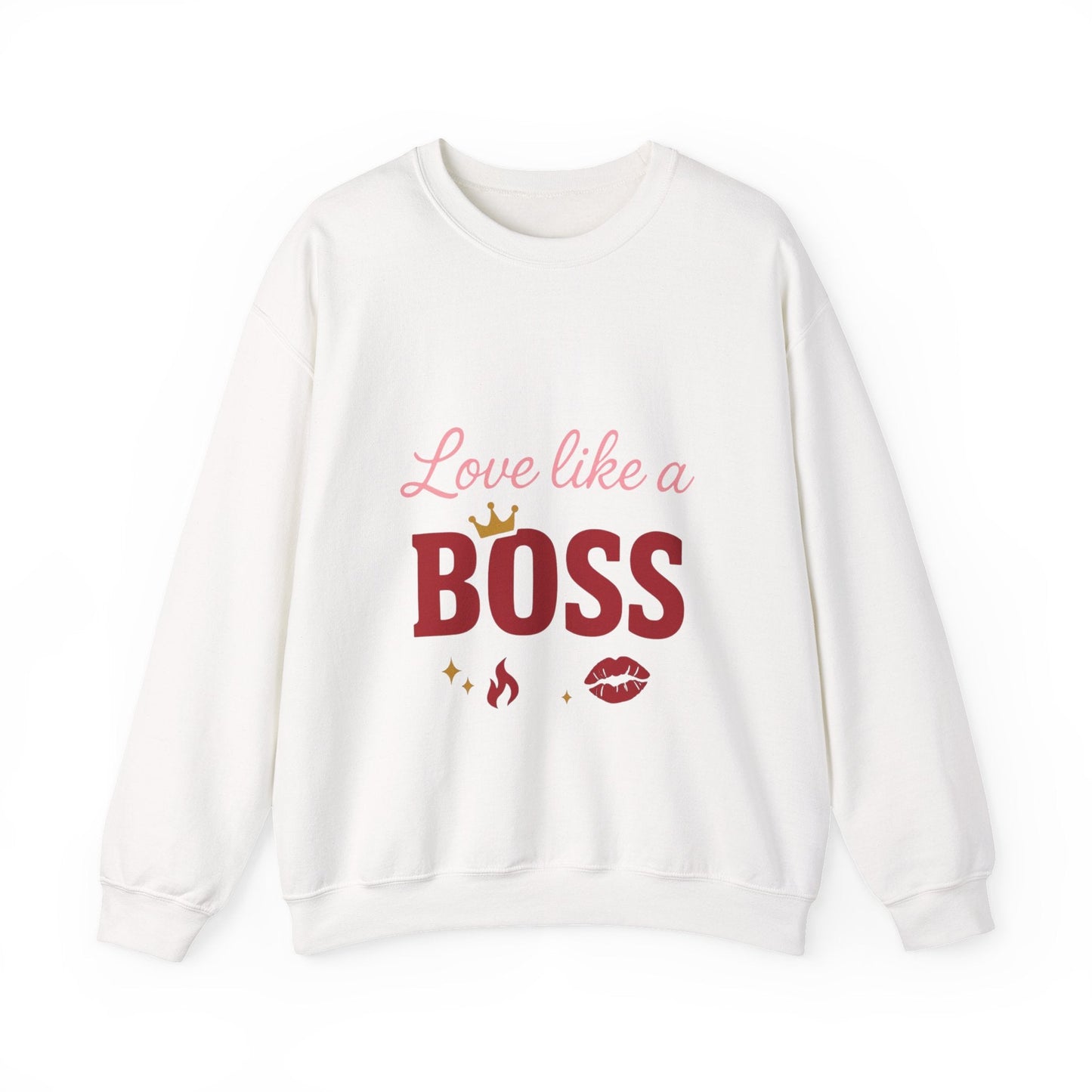 Love Like a Boss sweatshirt | Romantic typography crewneck Printify