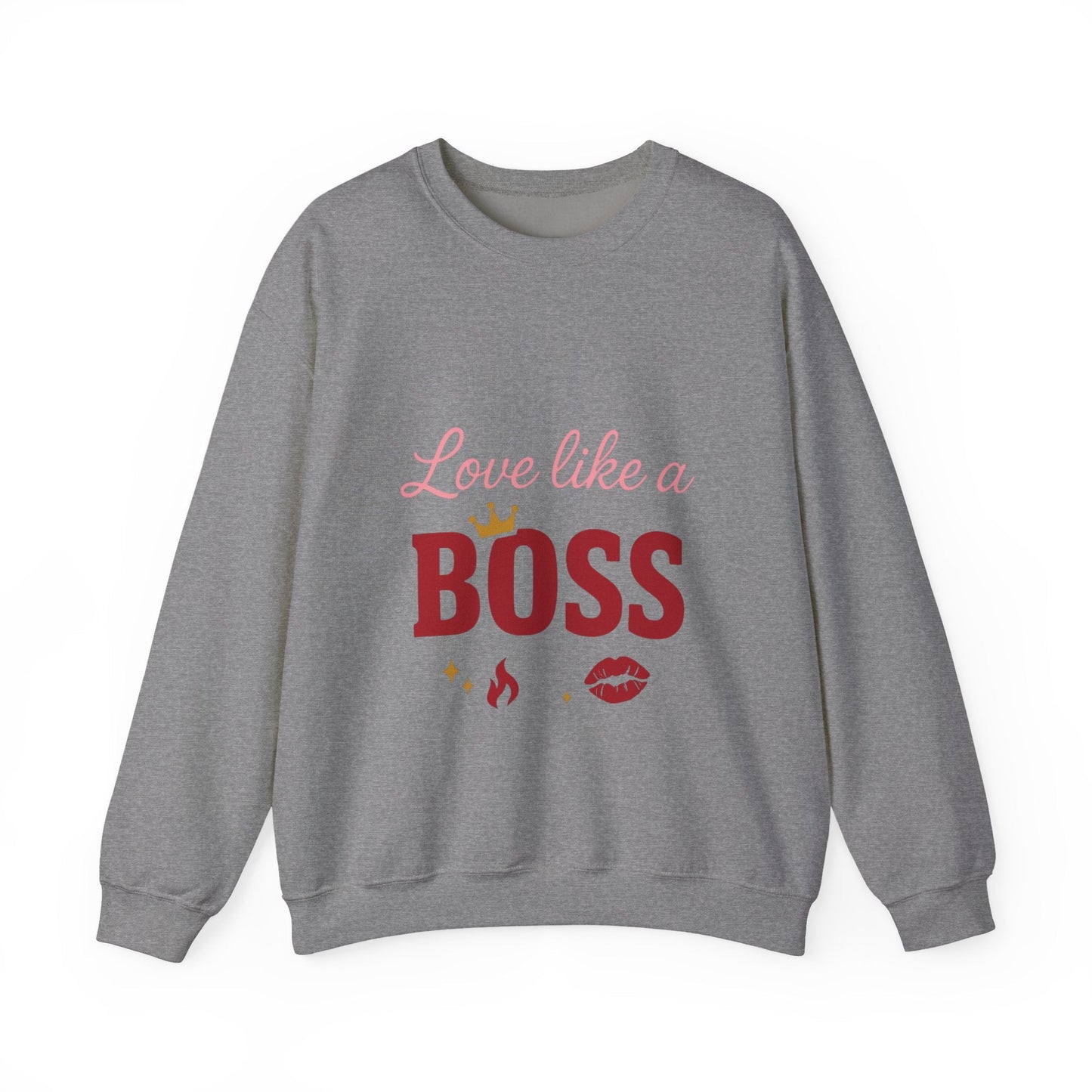 Love Like a Boss sweatshirt | Romantic typography crewneck Printify