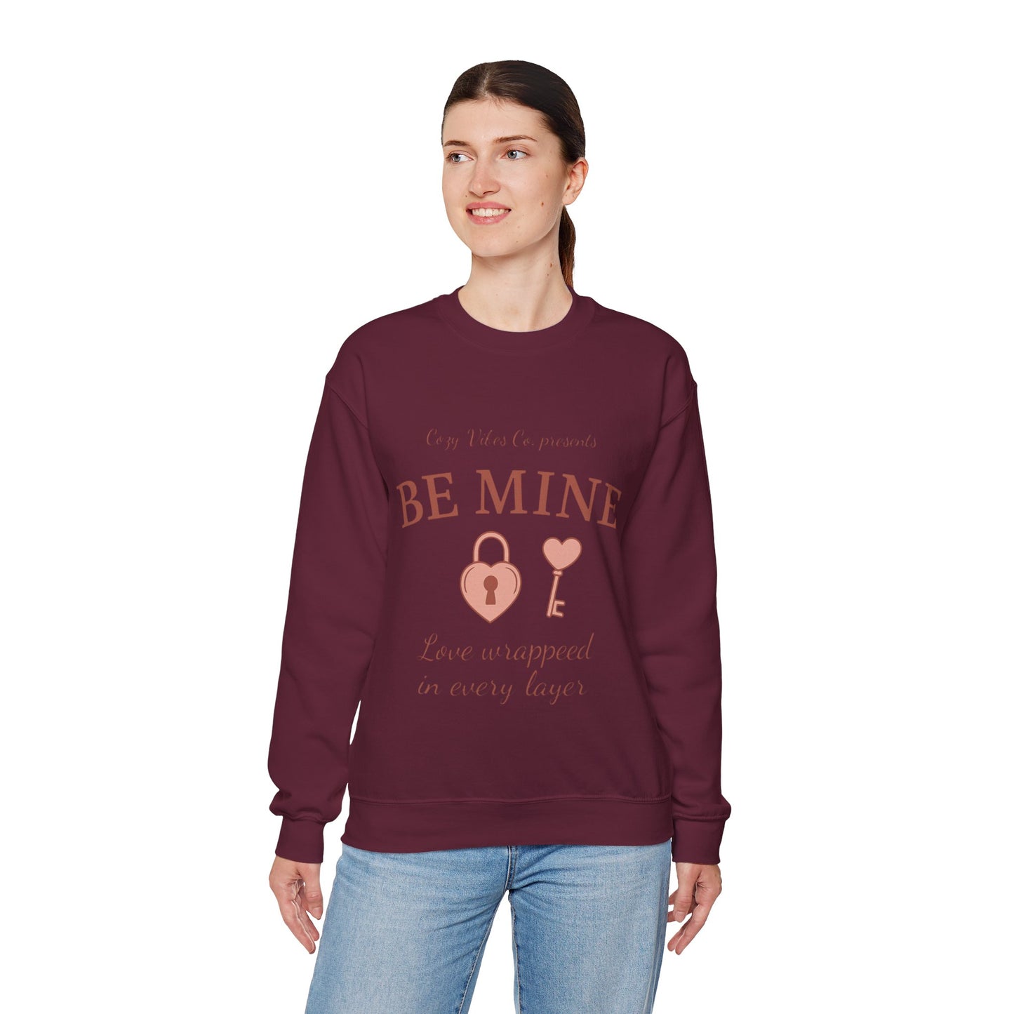 Be Mine Lock & Key Crewneck Sweatshirt — Romantic Valentine’s Day Pullover