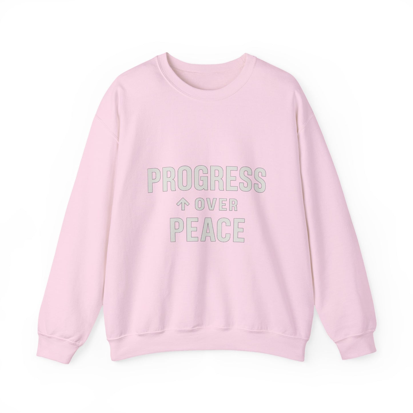 Peace Over Progress Sweatshirt — Minimalist Statement Crewneck