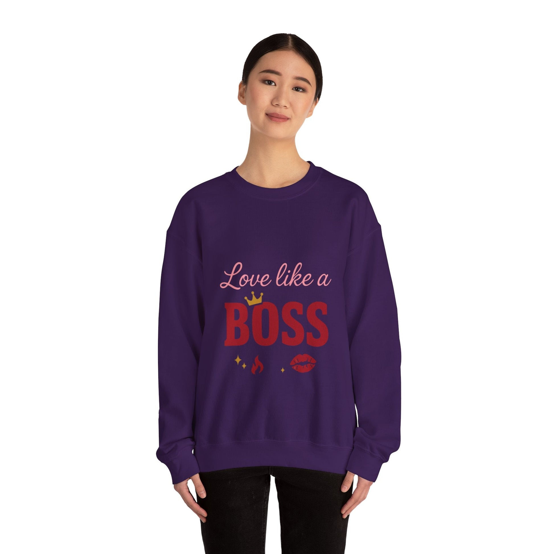 Love Like a Boss sweatshirt | Romantic typography crewneck Printify
