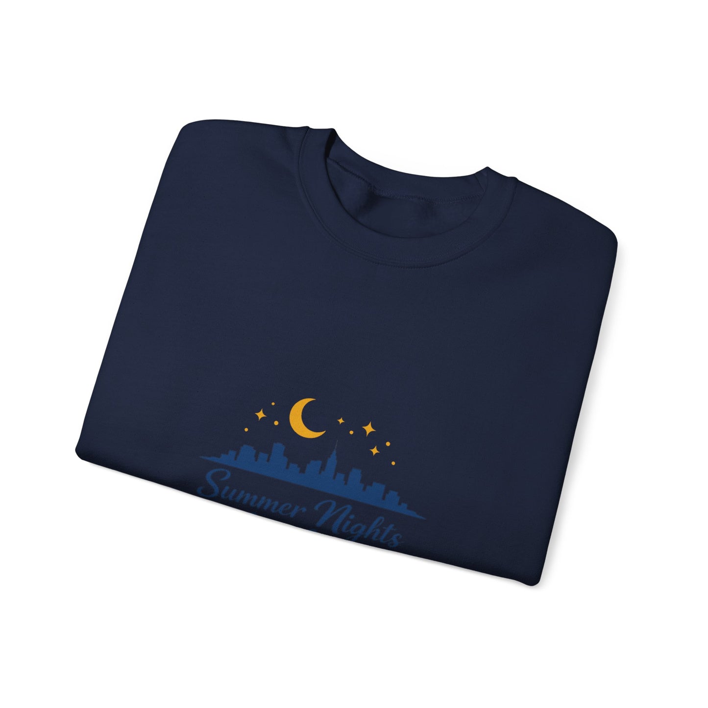 Summer Vibes Crewneck Sweatshirt — "Summer Nights and City Lights"