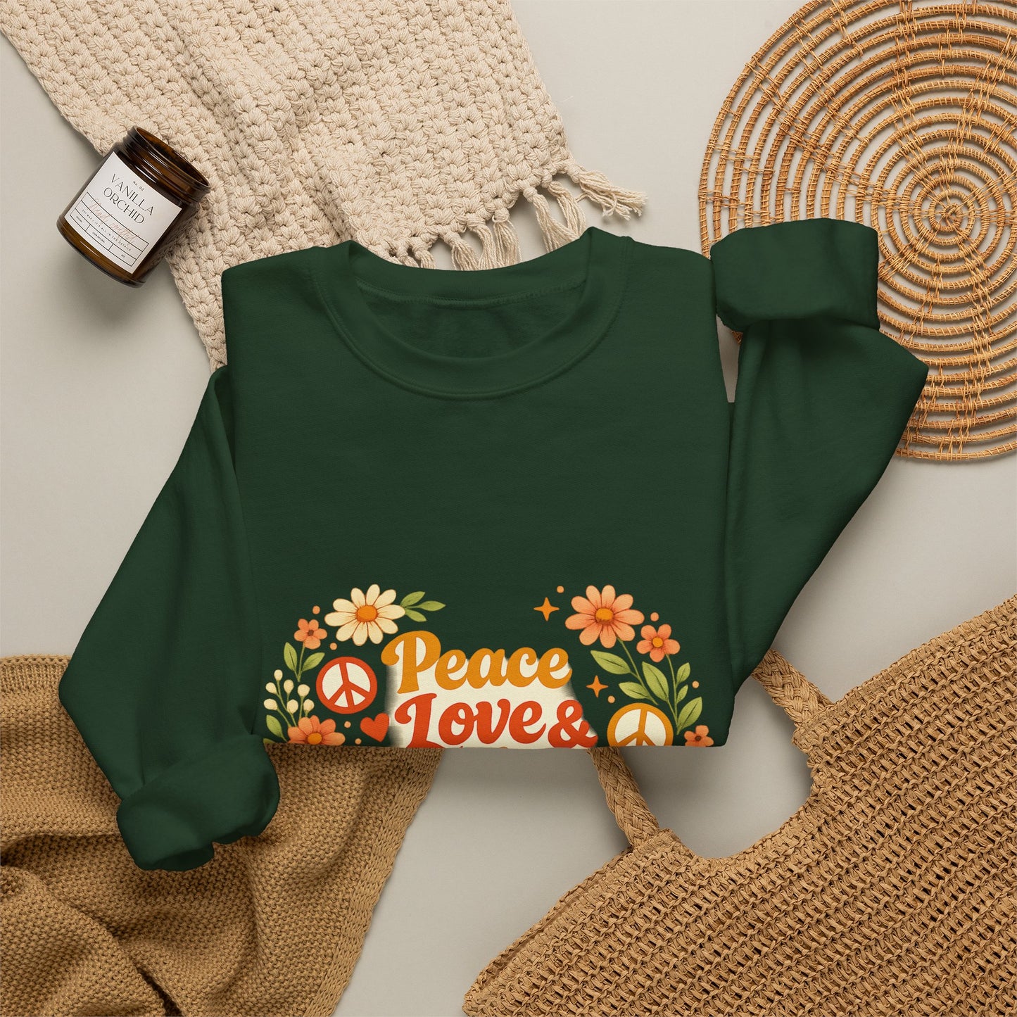 Peace Love and Summer Sweatshirt — Summer Vibes Crewneck