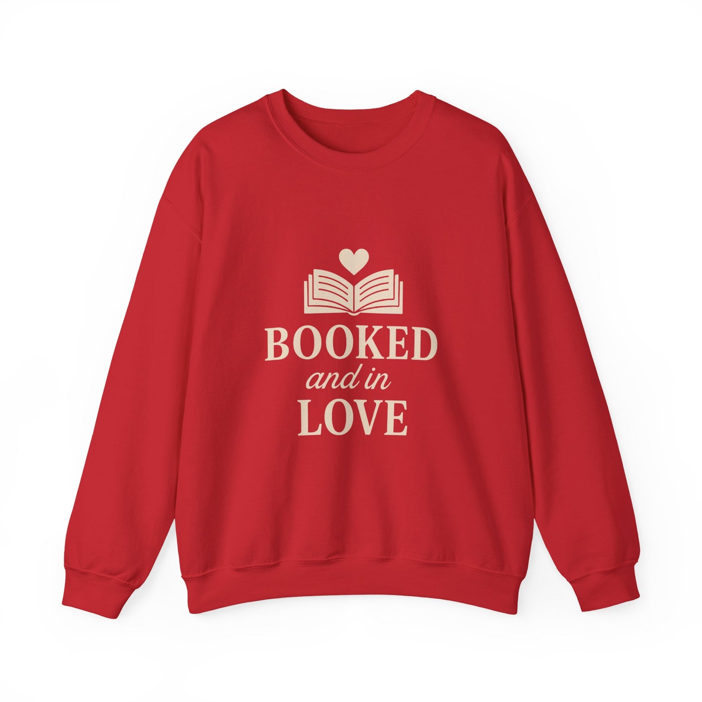 Booked and in Love Sweatshirt | Book Lovers Crewneck, Reading Graphic