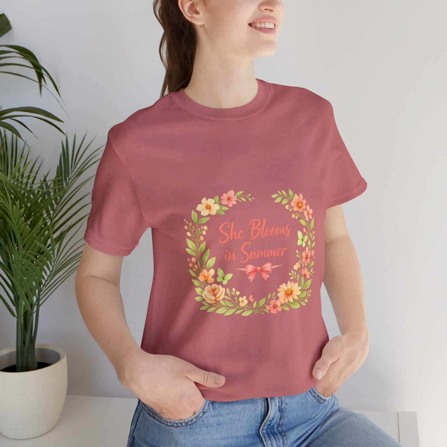 She Blooms in Summer Vibes T-Shirt