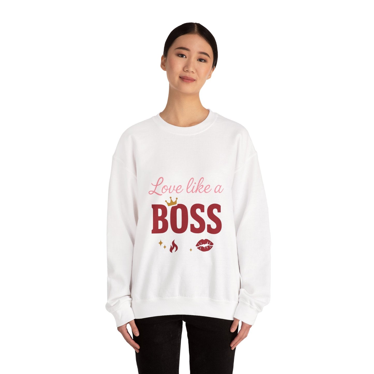 Love Like a Boss sweatshirt | Romantic typography crewneck Printify