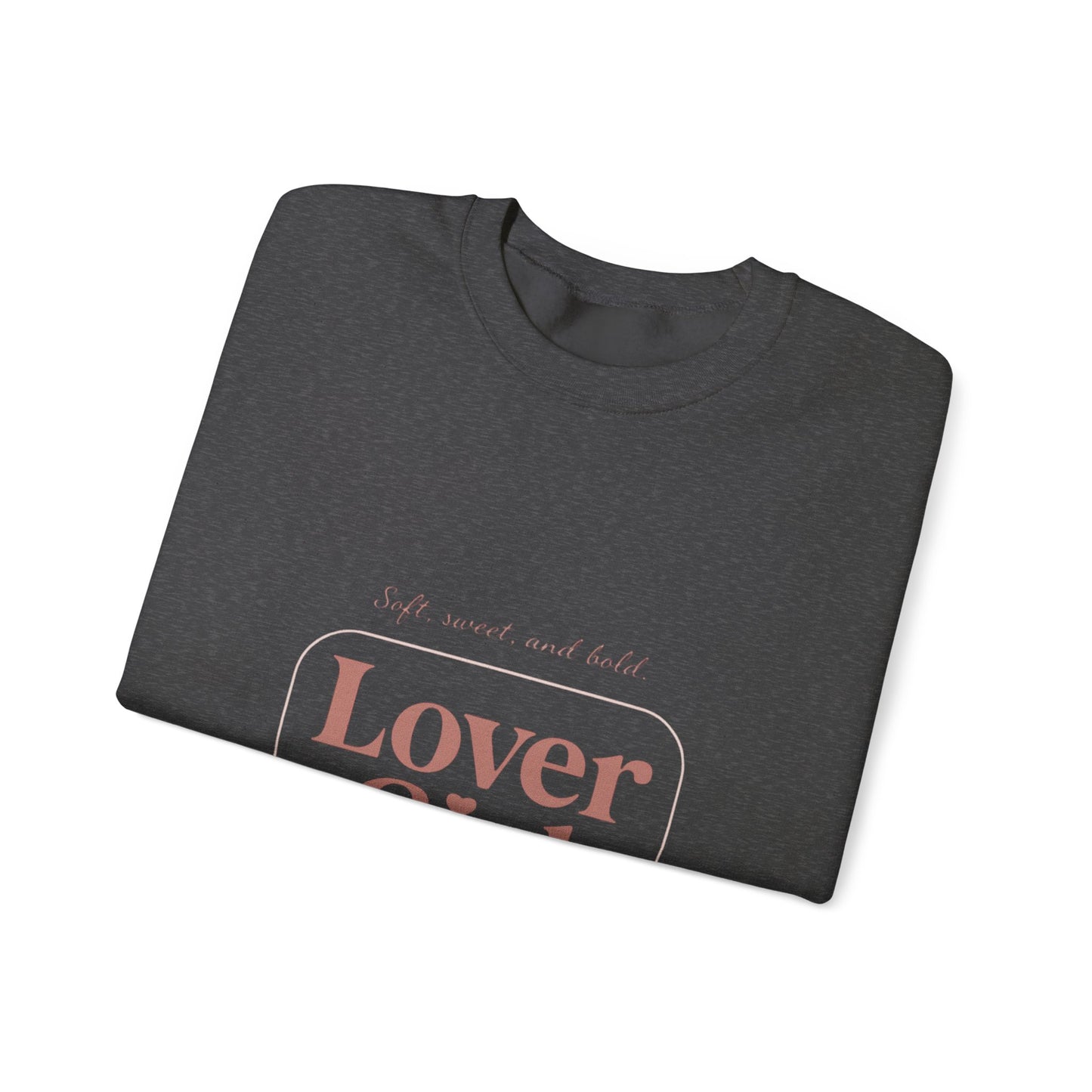 Lover Girl Valentines Sweatshirt | Cute Typography Heart Design