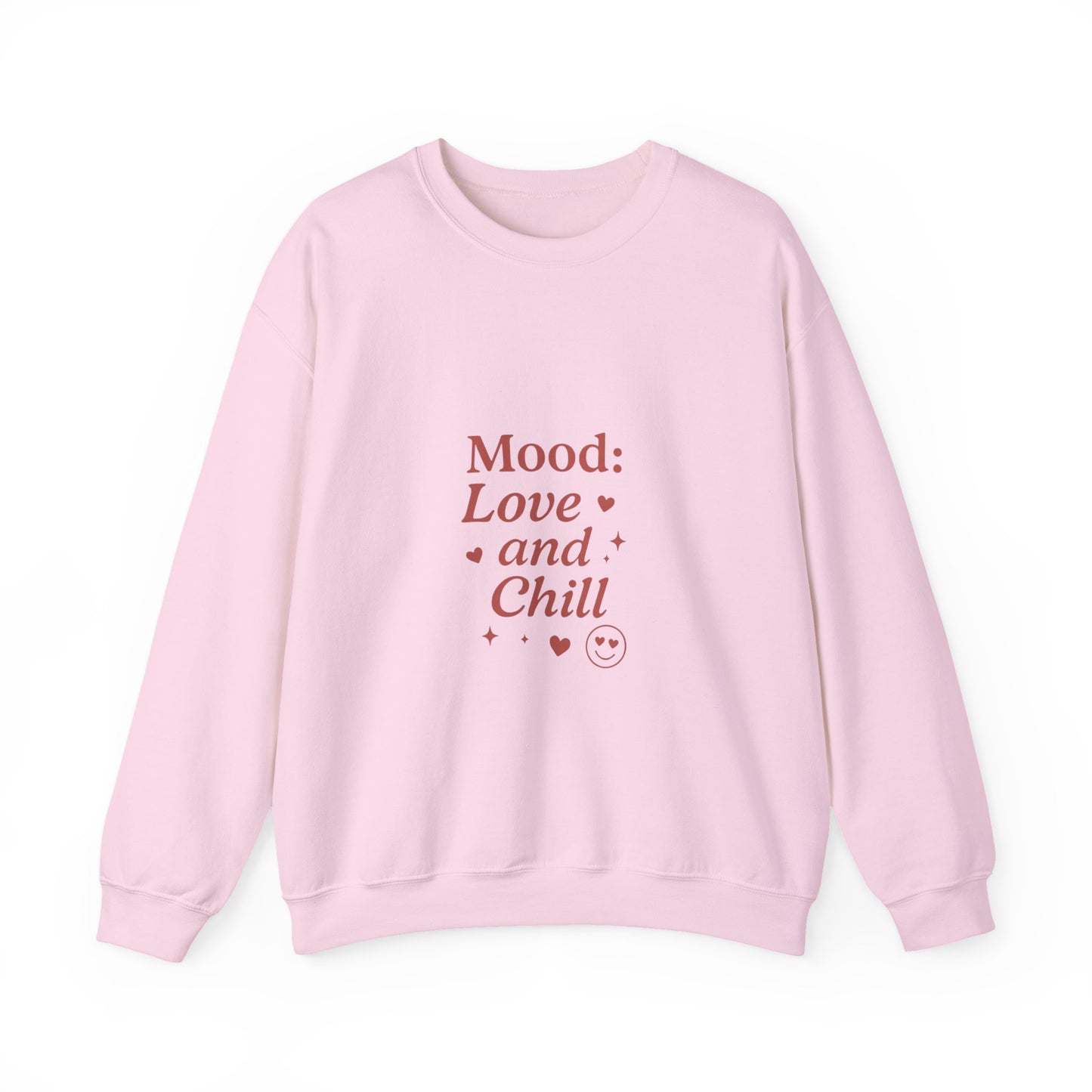 Mood: Love and Chill sweatshirt | Cozy slogan crewneck