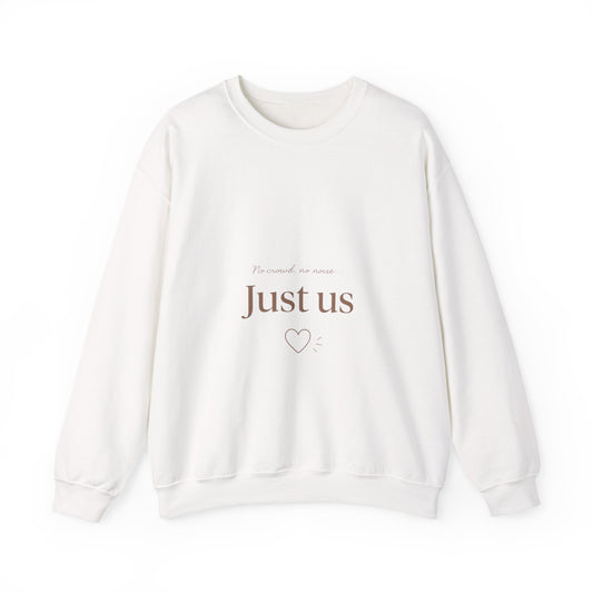 Just Us heart sweatshirt | minimalist couples crewneck