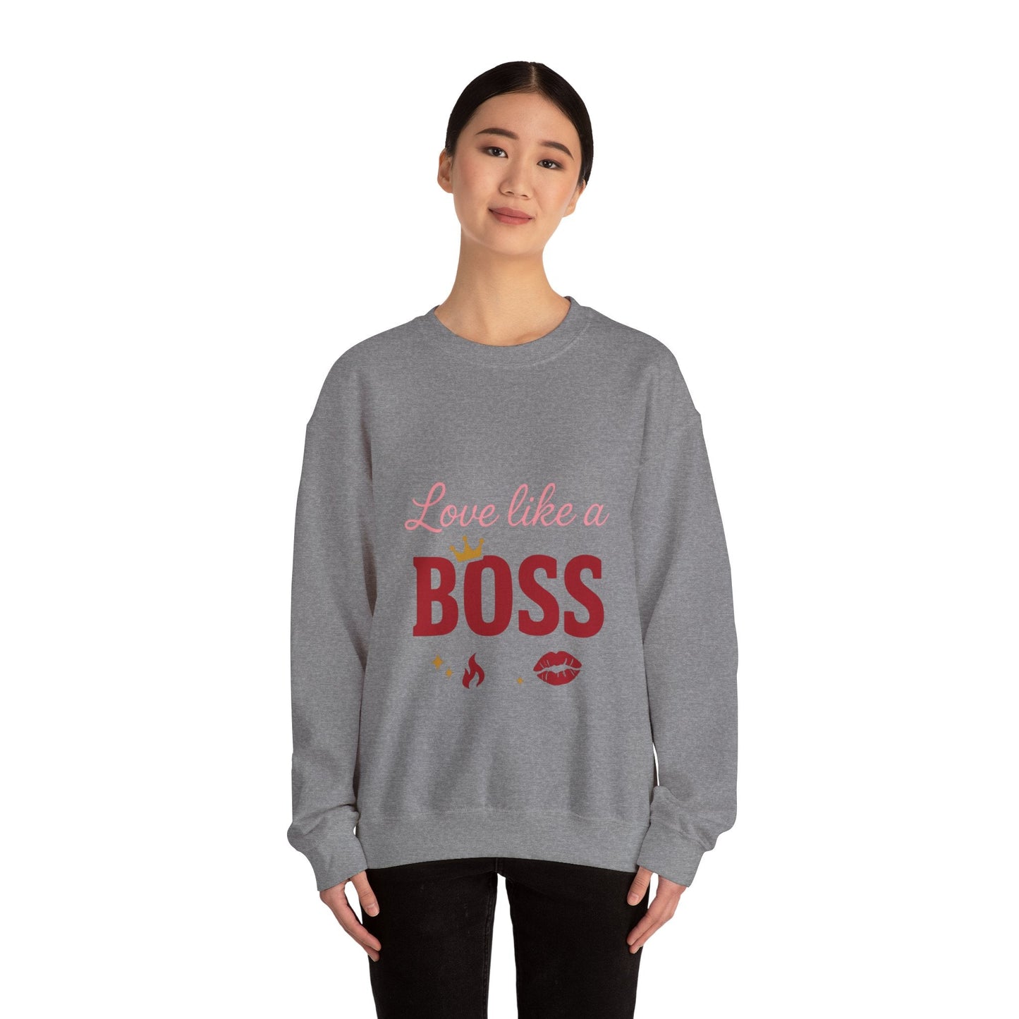 Love Like a Boss sweatshirt | Romantic typography crewneck Printify