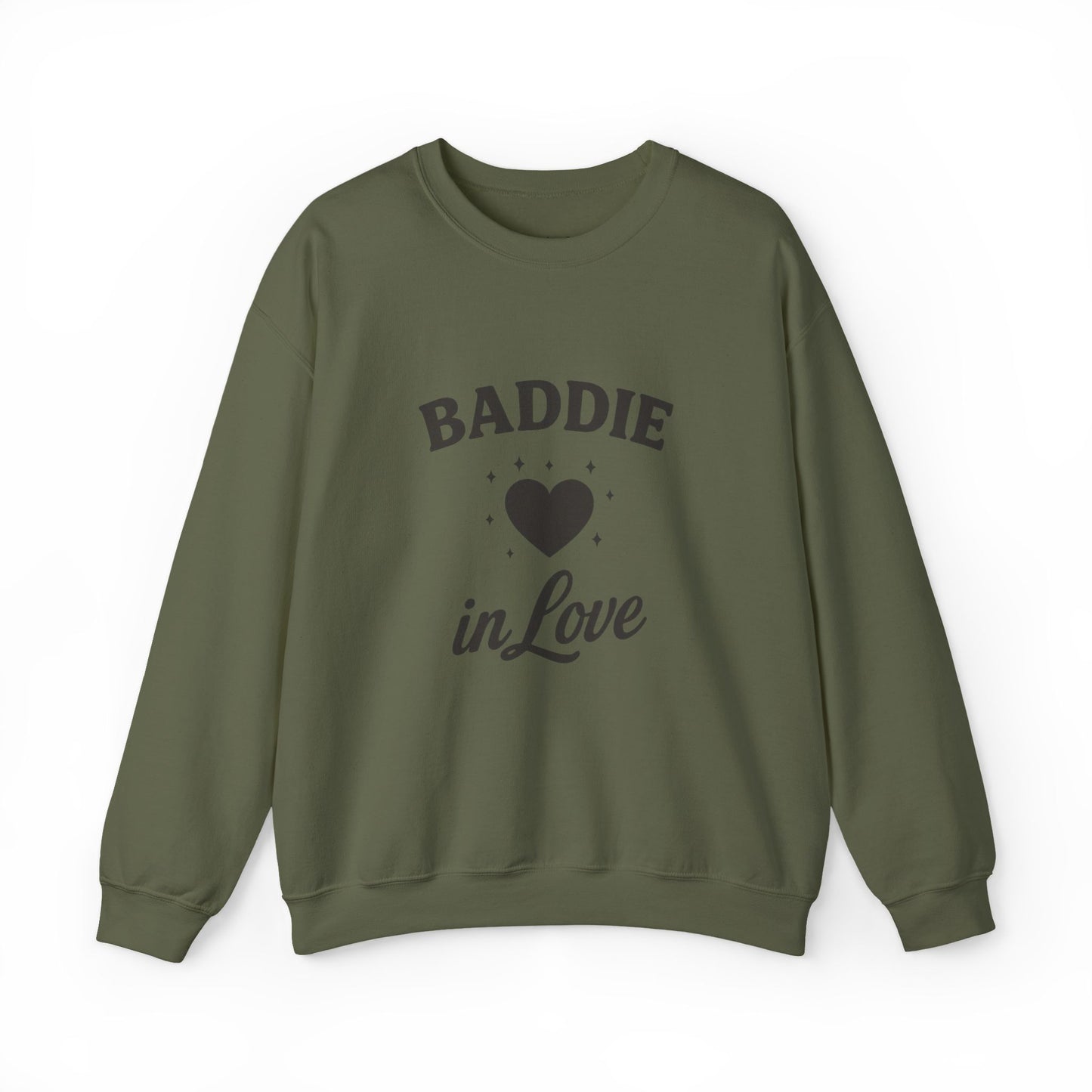 Baddie in Love sweatshirt | Heart typography crewneck