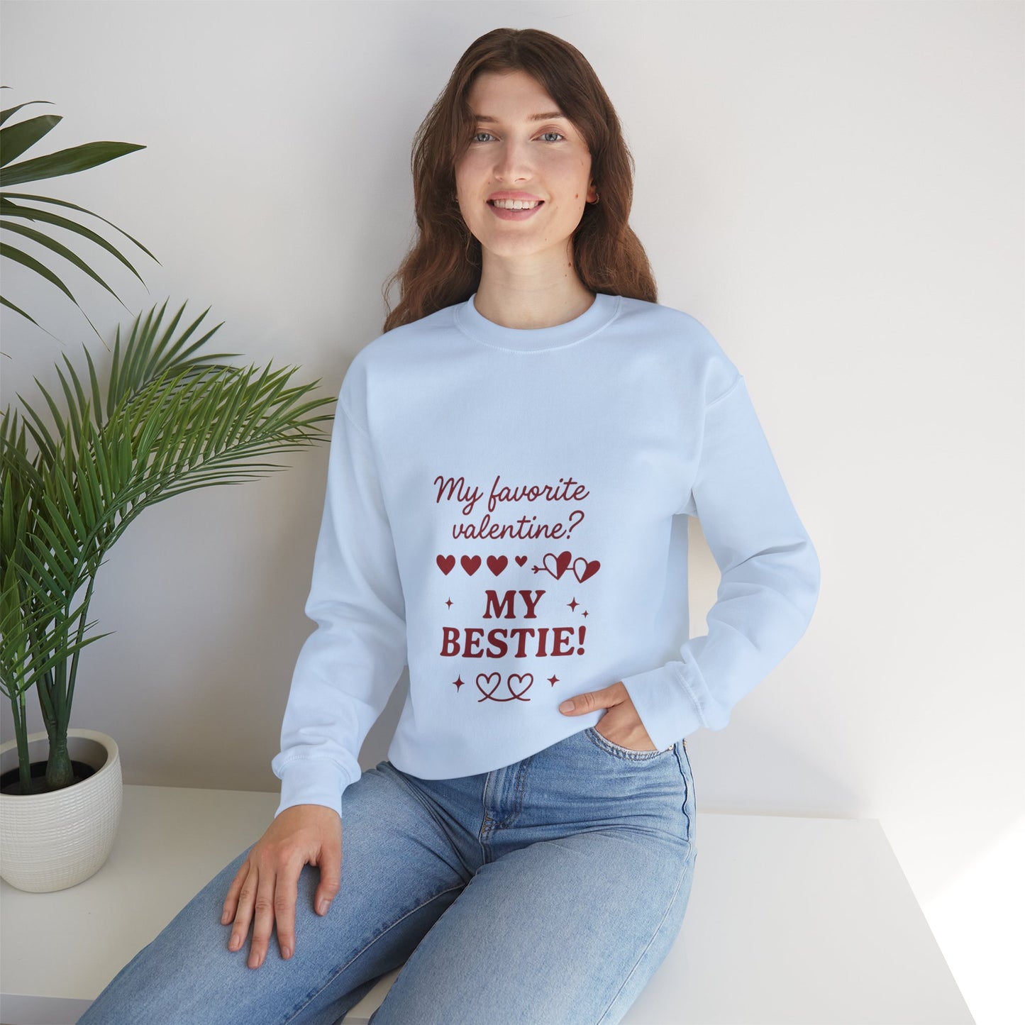 My Favorite Valentine My Bestie sweatshirt | Friendship Valentine Crewneck