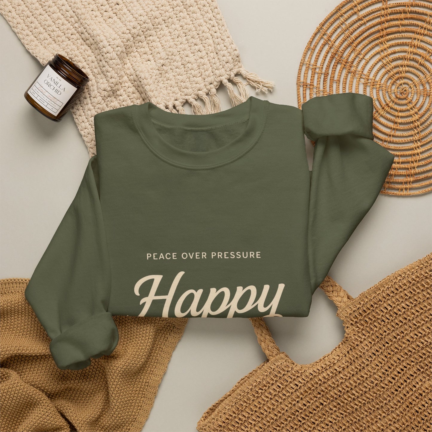 Happy Unavailable Sweatshirt | Peace Over Pressure, Broken Heart Graphic