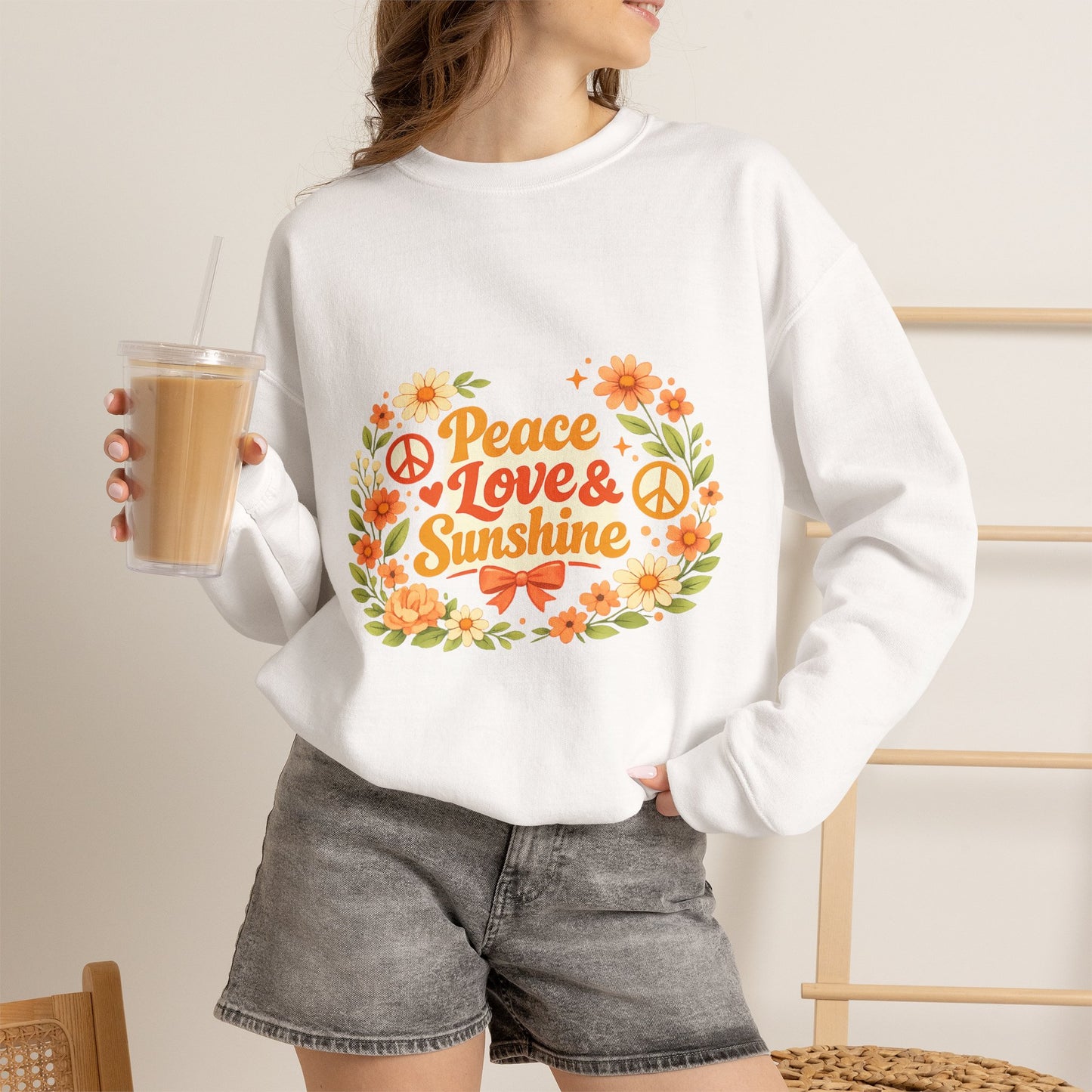 Peace Love and Summer Sweatshirt — Summer Vibes Crewneck